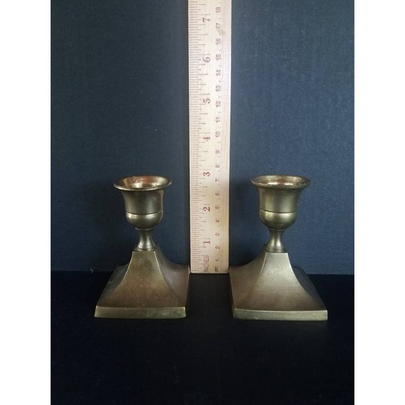 Brass Candlestick Holders - Picture 8 of 10